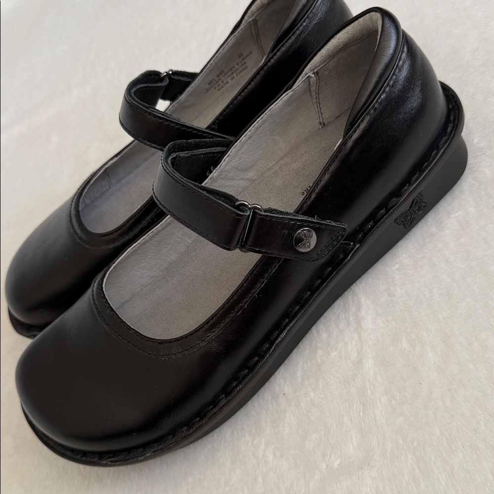 NWOT Alegria by PG Lite | Belle Leather Mary Jane Shoe BEL-640 Black (40/9.5-10) - Picture 6 of 15